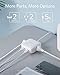 Anker Power Strip with USB for Home Office, 2 Outlet & 2 PowerIQ USB Ports (24W) Travel Power Strip, PowerStrip 2 with 2 USB Ports with 5ft Cord, Safety Door, Flat Plug, for Hotels, Cruise Ships