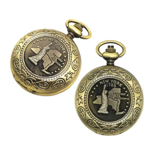 Set de 2 Brújulas Vintage de Bolsillo y Reloj Collar miniatura 1