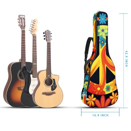 JRHEJTFZ Housse pour guitare acoustique de 1,9 cm d’épaisseur – Imperméable – Durable et élégant – Motif floral, Multicolore 5., 42.9×16.9×4.7 in, Motif imprimé tendance - Les Beatles, Paul McCartney, John Lennon, RIngo Starr, George Harrison JRHEJTFZ Housse pour guitare acoustique de 1,9 cm d'épaisseur - Imperméable - Durable et élégant - Motif floral, Multicolore 5., 42.9x16.9x4.7 in, Motif imprimé tendance – Image 6