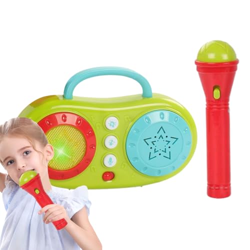 Máquina de karaoke para niños, máquina de karaoke portátil | Máquina de canto de altavoces de karaoke de micrófono multifuncional - Juguete de instrumento de música para el juego educativo eléctrico d