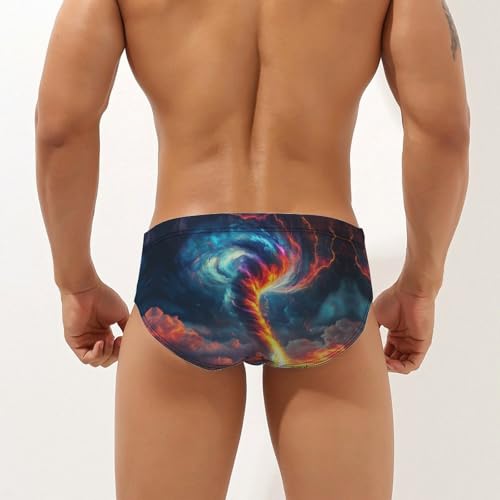 Tornado Colorful Mens Swim Briefs Quick Dry Triangle Trunks Swimsuit Swimming Bikini Swimwear2