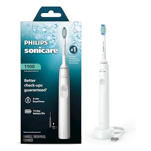 Philips Sonicare DailyClean 1100 Rechargeable Electric Power Toothbrush, White, HX3411/04