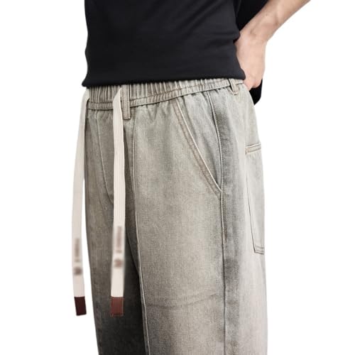 Gradient Washed Jeans with Straight Leg Casual Pants4