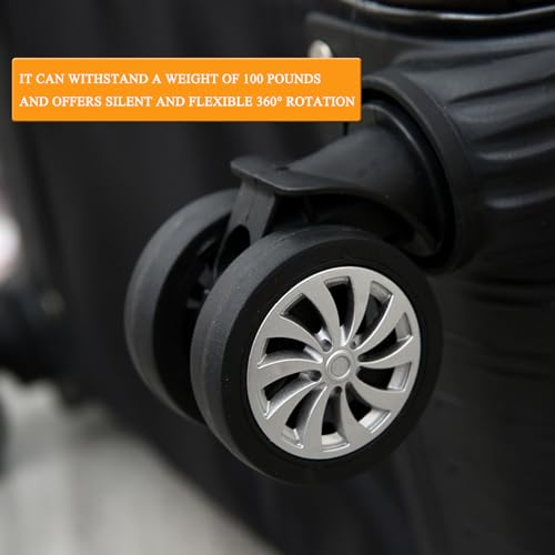 2 Pair Replacement Luggage Wheel Mute Bearing Swivel Wheel Luggage Suitcase Wheels 360 Spinner Wheels Casters Left and Right Wheels for Luggage for Luggage Suitcase Trolley2
