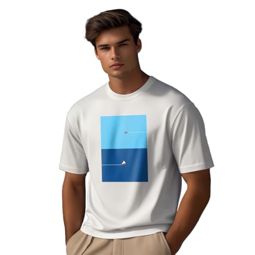 Image of Nobero Men's Regular Graphic Printed T-Shirt for Men | Soft Cotton | Classic Fit | Printed Casual Tshirt for Men