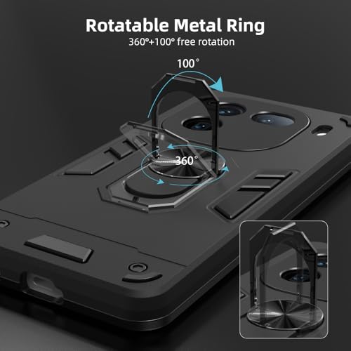 Image of NDCOM for iQOO 12 Back Cover Premium | Sleek iQOO 12 Back Cover | Stylish iQOO 12 Case | Protective Case for iQOO 12 | Ring Holder Case