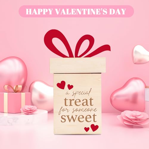 gjulrfu Gift Card Holder, Wooden Gift Card Holder Pull Out, Cute Personalized Surprise Card Holder To Decorate Gifts For Wedding Birthday Note Cards Business Card (Valentine\'s Day) - Thumbnail 6