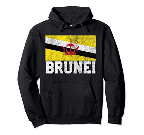 Brunei Flag Family Pride Country Men Women Vintage Gift Felpa con Cappuccio
