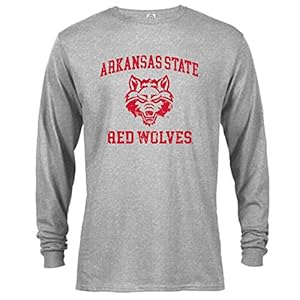 Arkansas State Red Wolves Retro Distressed Long Sleeve T-Shirt Athletic Heather Large