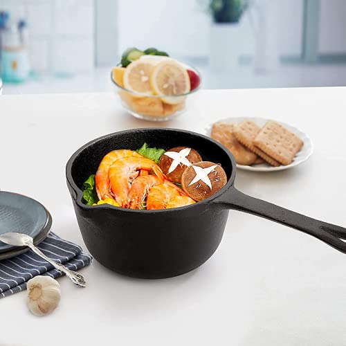 Jim Beam Vorgebrannter robuster Gusseisentopf zum Grillen und Ofen, groß, schwarz
