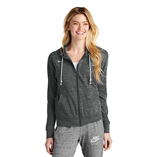 Nike WOMEN'S SW GYM VINTAGE FULL ZIP HOODIE (Anthracite, Small)