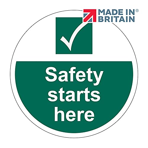 400mm Self-Adhesive Safety Starts Here Floor Sticker - Image 4