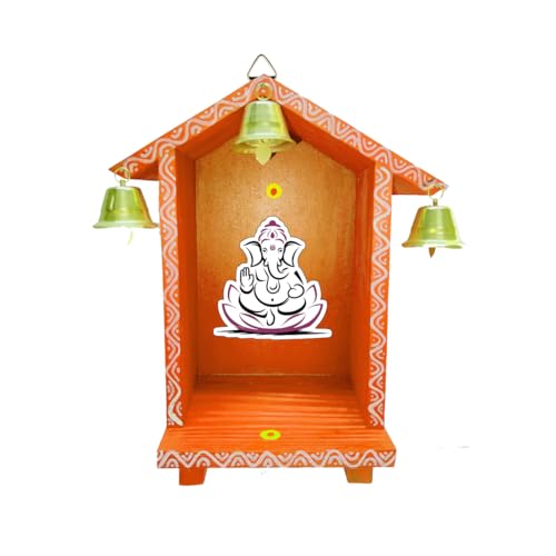 Vinayagar HUT Wooden Wall Hanging Diya Stand for Pooja | Vilakku ...