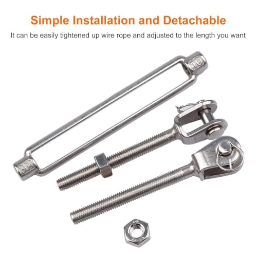 Turnbuckle 2Pcs 304 Stainless Steel Jaw and Jaw Turnbuckles miniatura 5