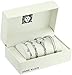 Anne Klein Women's Premium Crystal Accented Silver-Tone Watch and Bracelet Set
