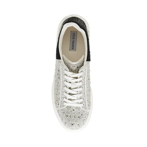 Steve Madden Men's ICEBOX Embellished Fashion Sneaker, Silver Multi, 13