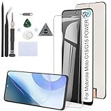 RongZy Schermo LCD per Motorola Moto G15/G15 Power XT2521-3/XT2521-5 Display Sostituzione Digitizer Assembly Vetro di Ricambio Touch Screen con Strumenti(Nero