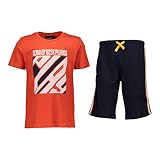 CMP Jungen T-Shirt and Shorts 100% Cotton Set, Flame, 164