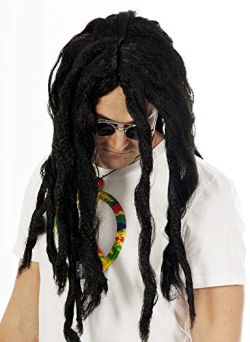 Allaura - Dreadlocks Wig Rasta Marley Wig Reggae Costume Beach Bum Dreadlock Wig For Men Women Hippie Costume Rasta Wig #TOP3