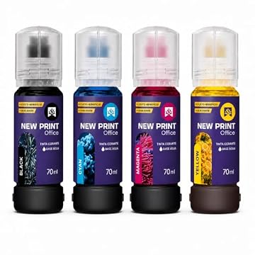 4x Refil Tinta New Print Compatível Epson 544 L3150 L3250 L3110 L5190 L3210 L5290 L1250 L5590 T544