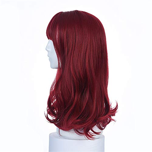 Perruque cheveux longs bouclés rouge pour look de soirée