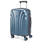 BAGSMART Carry On Luggage 22x14x9 Airline Approved with TSA Lock, Expandable Hard Shell Suitcase with Spinner Wheels, Lightweight 20 Inch Travel Rolling Carry-On Luggage, Light Blue