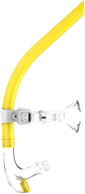 Swimmers Snorkel Front Snorkel Swim Training Aid Centre Line Snorkel Snorkel Swimming Breathing Tube Swimmer Snorkel Snorkeling Gear for Swimming Diving Scuba Yellow