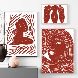 Toile murale abstraite haut de gamme avec cadre intérieur en bois véritable