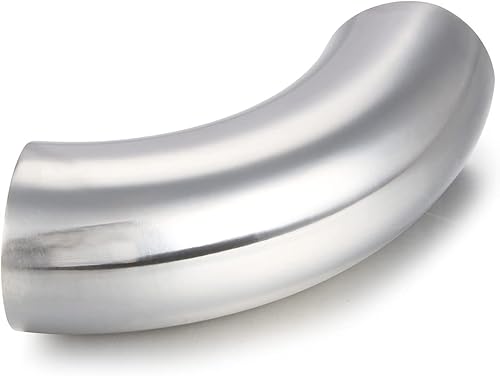 Miniatura 5 de LCGP Codo de tubo de escape de acero inoxidable 304 de 1.5 pulgadas, codo de mandril de 90 , grosor de pared 0.044 pulgadas (0.044 in), utilizado