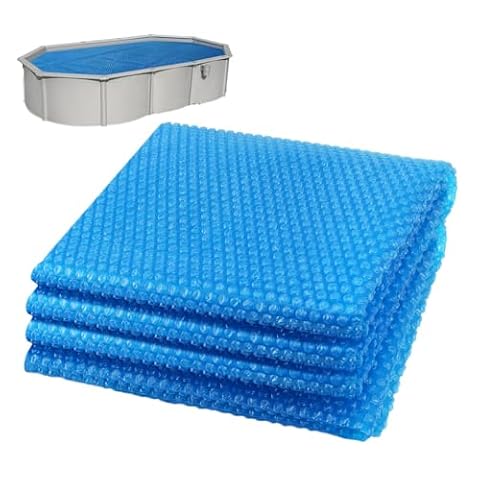 vounot® Prostokątna plandeka do basenu, 800 x 400 cm, grubość 120 µm, podgrzewana folia solarna, do cięcia termicznego, do podgrzewania wody, niebieska