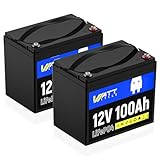 WattCycle 12V 100Ah LiFePO4 Lithium Battery 2 Pack - BCI Group 24, 15000 Cycles, Built-in 100A BMS, Low-Temperature Protection - Ideal for RVs, Golf Cart, Home Energy Storage, Marine (2 Pack)