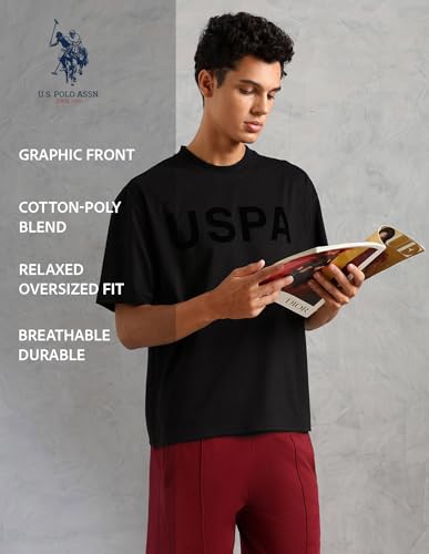Image of U.S. Polo ASSN. Mens OEE09 Brand Printed Comfort Fit Lounge T-Shirt