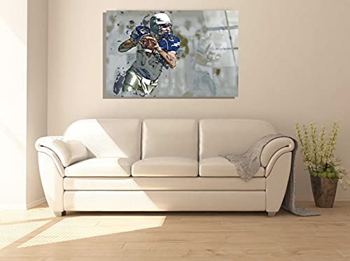 Genericc Rugby Player Fine Art Photo Sports Glass Wall Art Home Boys Room Décor Coach Gift #TOP1