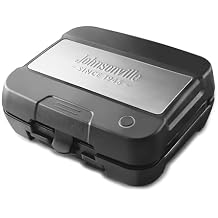 Johnsonville Sizzling Sausage Grill Plus, Indoor Electric Grill, 3 in 1 Design BTG-500 Dinner Sausage, Breakfast Links and Patties, Easy to Use, Brats, Grilling, Great Gift for the Holidays