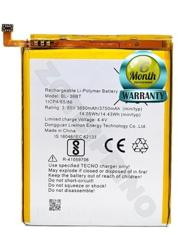 Image of Original BL-36BT Battery for Tecno Camon I Air 2 Plus Battery with 6 Month Warranty****(R157)