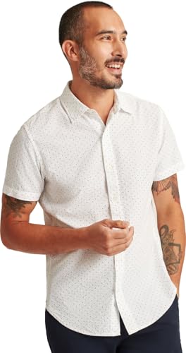 Bonobos - Mens Riviera Point Collar Button Down Woven Shirt, Color Seersucker Dot - Blue, Size: Small x Regular2