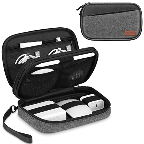 FINPAC Cable Bag, Electronic Bag, Double Layer Electronics Tech Accessories Organiser Hard Drive Bag for MacBook Adapter, Mouse, Cable, Hub, Power Bank, USB Stick, Power Supply, Charger, Hard Drive