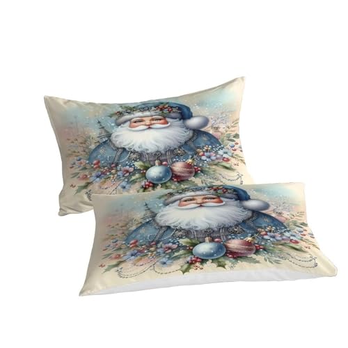 Housse de couette Père Noël 200x200 en microfibre douce avec fermeture éclair - 3
