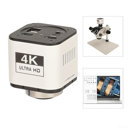 4K przemysłowa kamera mikroskopowa IMX678 czujnik USB wyjście stop aluminium biała do laboratorium PCB inspekcja 68 x 68 x 77 mm