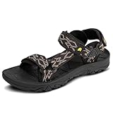 CAMELSPORTS Mens Hiking Sandals Outdoor Sport Water Walking Sandals Open Toe Straps Non-Slip Summer Beach Shoes with Arch Support