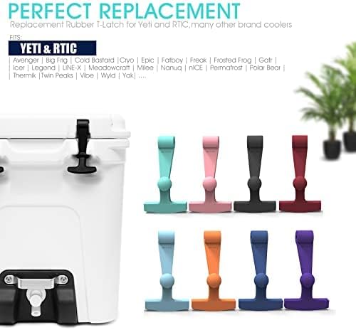 Miniatura 3 de ALIENSX Pestillos de tapa de repuesto universales para enfriadores Yeti Tundra y Roadie, diseño de cierre en T de goma duradero, ayuda a ahorrar