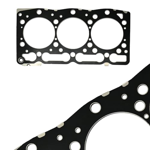 Image of 1E043-99350 D1105 Gasket Kit Cylinder Head EX-Manifold Water Flange Gasket Compatible with Kubota D1105T Engine B2410HSDB Tractor FZ2400 Front Mower Replaces 16226-99364 4183637