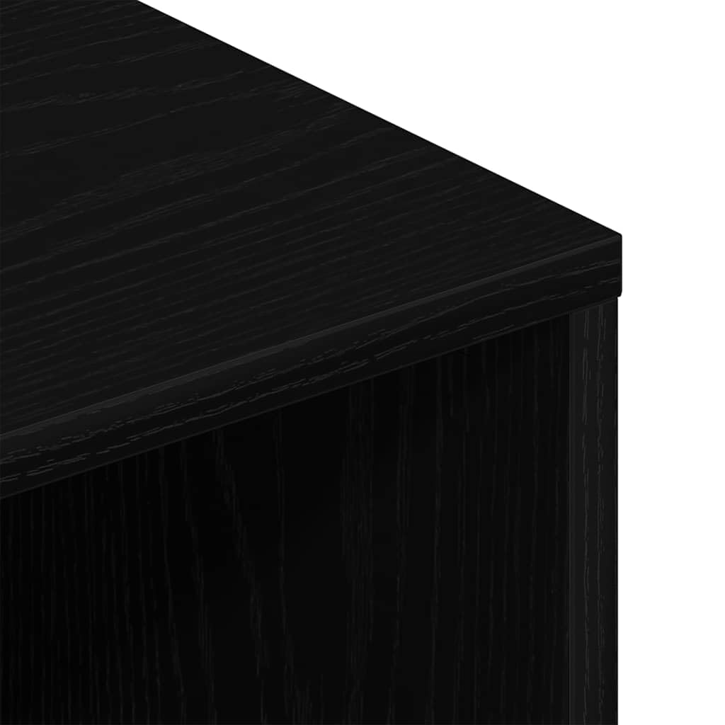 vidaXL Mueble de TV Madera de ingeniería Negro Roble 120x40x40cm