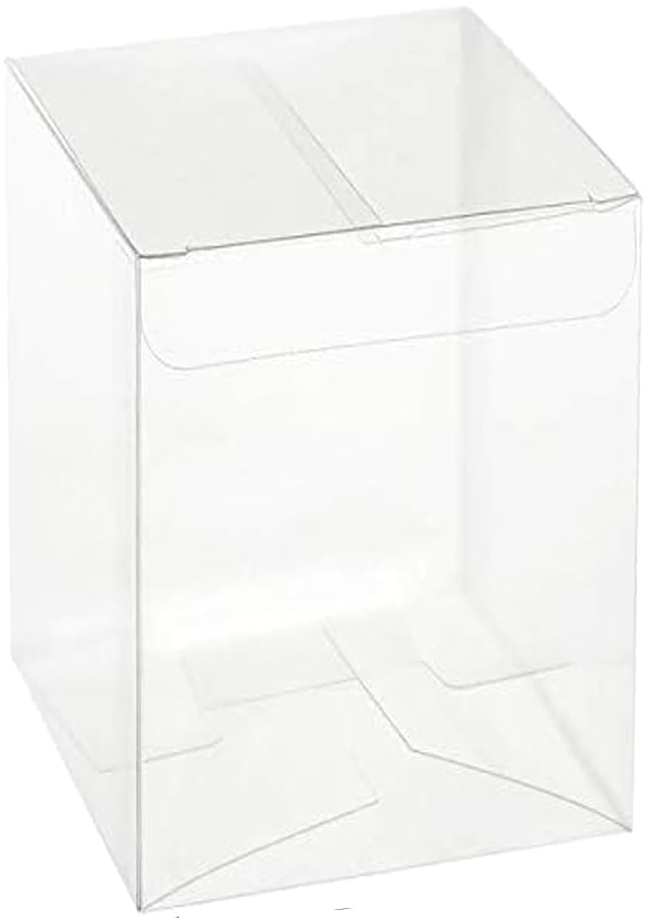 50 scatole bomboniere trasparenti pvc 10x10x16 cm