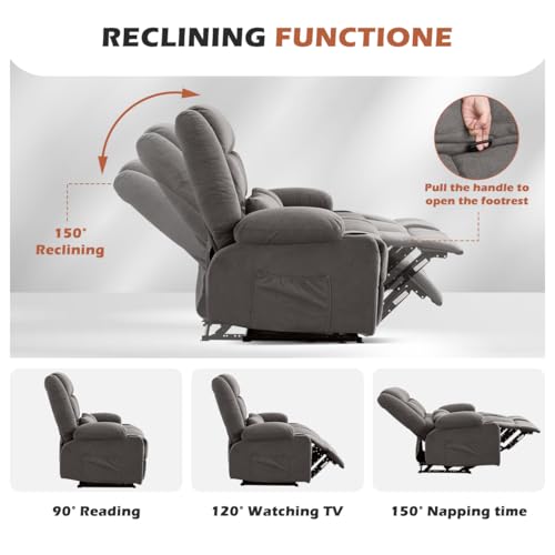 Sillón Loveseat Plegable Gris Claro miniatura 4