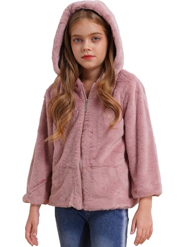 Manteau à capuche fausse fourrure pour fille de 6 à 14 ans Vxuxlje