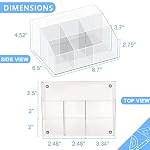 VITVITI Acrylic Desk Organizer, 7 Compartments Clear Pen Pencil Holder - Image 2