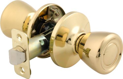 Brinks 2114-105 Tulip Style Door Knob For Hall And Closet Doors, Polished Brass