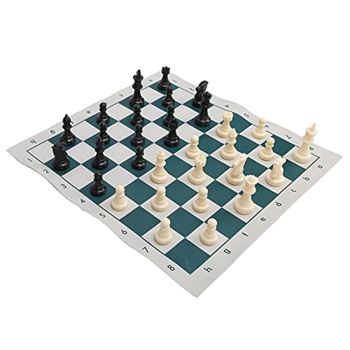 International Standard Chess Set, Durable Plastic Pieces, Tournament Chess Game Full Board for Family Schools, Competitions
