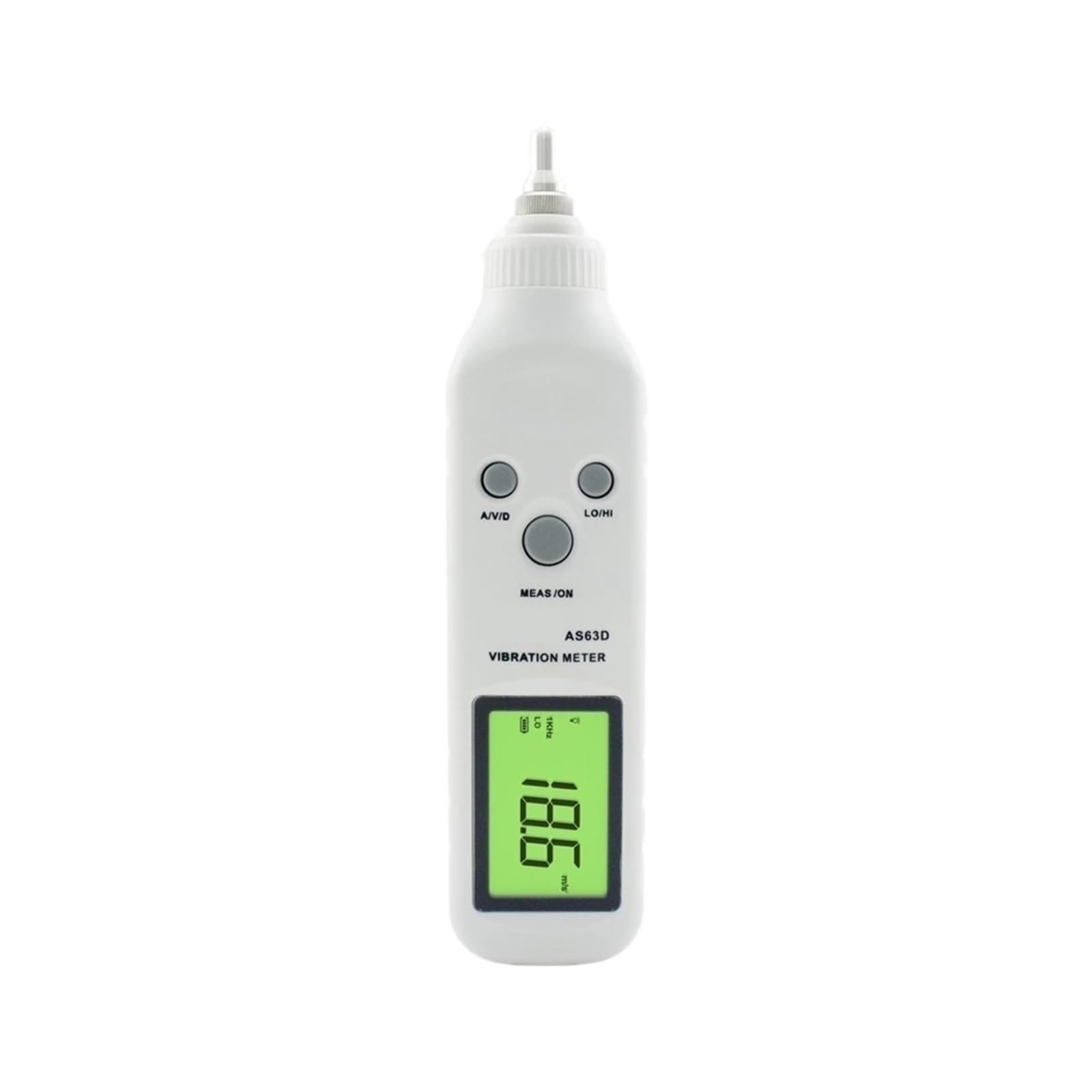 Vibrationsmesser, AS63D Taschenvibrometer, Stiftvibrationsmessrät Tester Messrät Analysator for den Langzeitbrauch